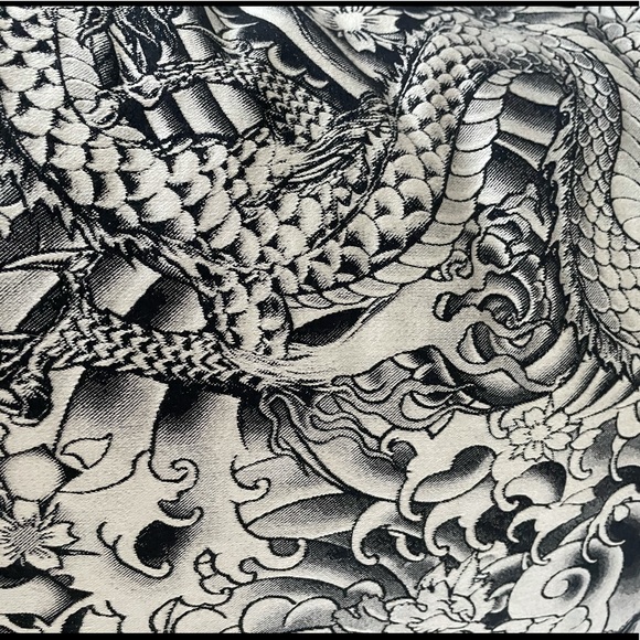 Jean Paul Gaultier Pillow case Dragon Tattoo design DEAD STOCK NWT - Picture 6 of 8